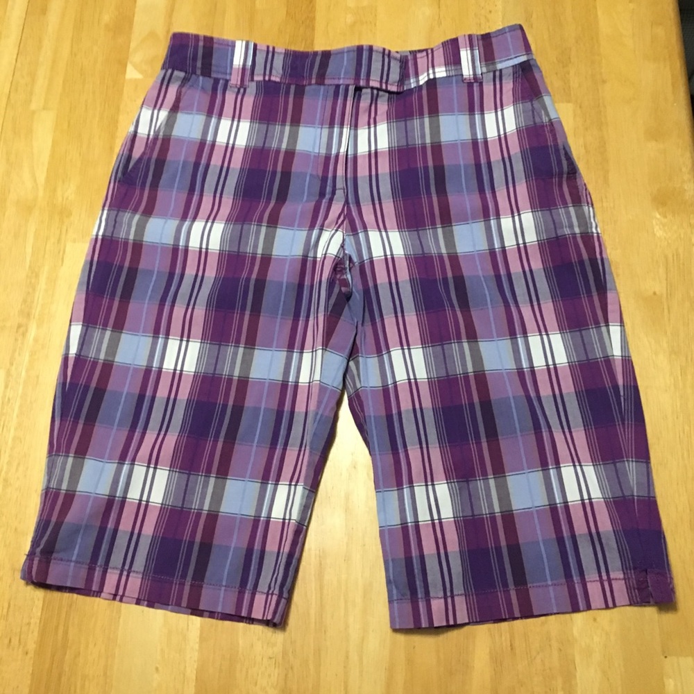 Purple Plaid NY&Co Bermuda Shorts
